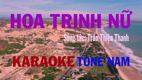 Hoa Trinh N Karaoke Tone Nam Youtube