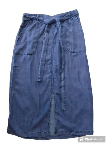 Lily And Me Size 12 Cowslip Skirt Denim Blue Bnwt Rrp £52 Ebay