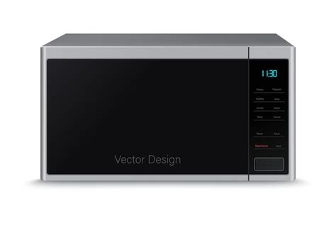 Premium Vector | Realistic modern microwave