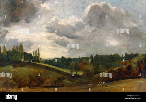 East Bergholt View at East Bergholt Highgate, John Constable, 1776-1837 ...