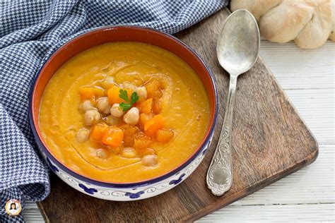 ZUPPA DI CECI E ZUCCA Primo Piatto Cremoso Ricetta Facile In Pentola