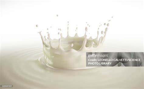 Milk Crown Splash With Ripples Illustration High Res Vector Graphic