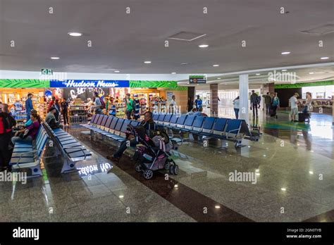 SANTO DOMINGO, DOMINICAN REPUBLIC - SEP 25, 2015: Interior of Las Americas International Airport ...