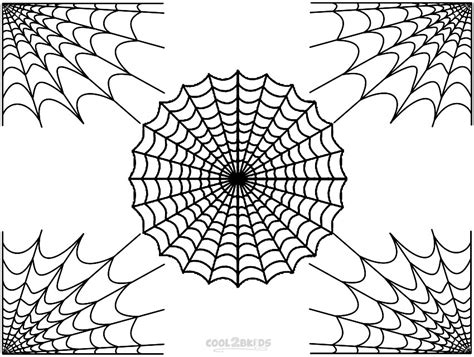 Printable Spider Web Coloring Page