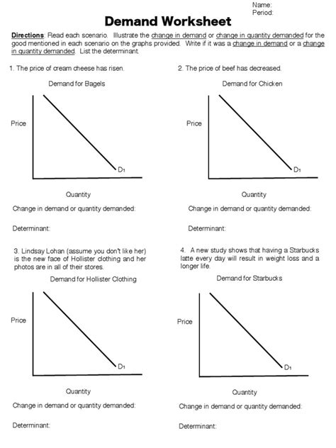 In Demand Worksheet