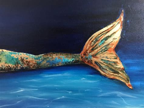 Mermaid Original Oil Painting on Canvas, Mermaid Artwork, Original ...