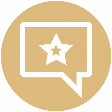 Bubble Chat Favorite Message Sms Star Texts Icon Download On