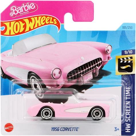 1956 Corvette HW Screen Time Barbie Rosa Hot Wheels