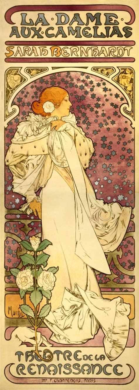 Sarah Bernhardt In La Dame Aux Cam Lias Lithograph By Alphonse