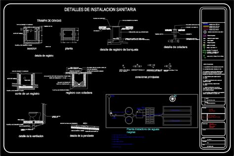 Detail Sanitary Installation Dwg Detail For Autocad Designs Cad