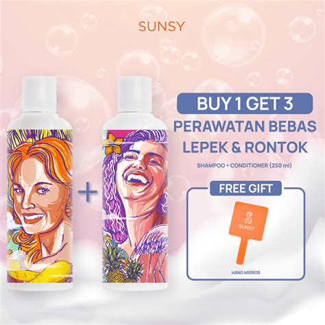 Jual Buy Get Sunsy Shampoo Dan Conditioner Paket Perawatan