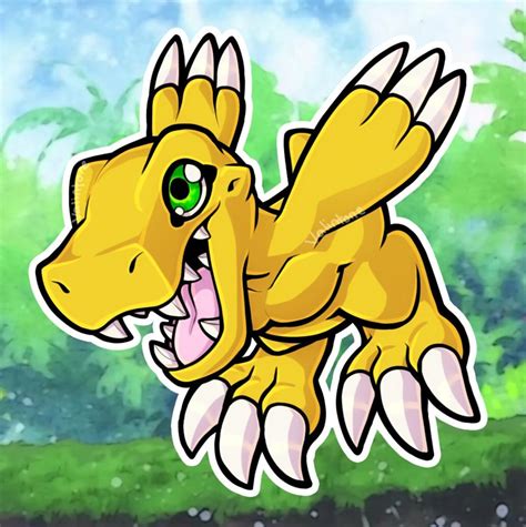 Digimon Agumon Vinyl Sticker - Etsy