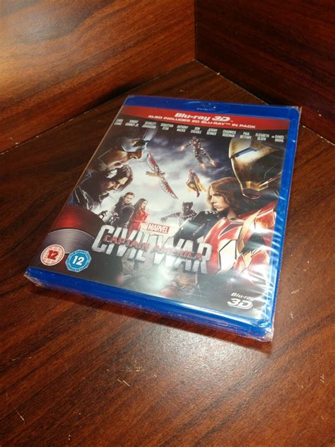 Captain America Civil War 3D Blu Ray NEW Sealed Free SHIPPING With