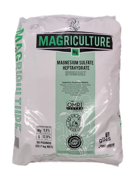 Magriculture Magnesium Sulfate Lb Feed And Fertilizer