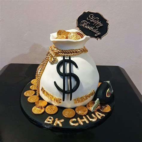 Money Bag Cake By Baking Witch Moneycake Money Birthday Cake Cake