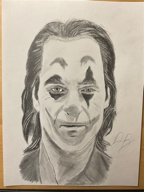 Joker Joaquin Phoenix Pencil Drawing 9x12 ORIGINAL PORTRAIT Etsy Canada