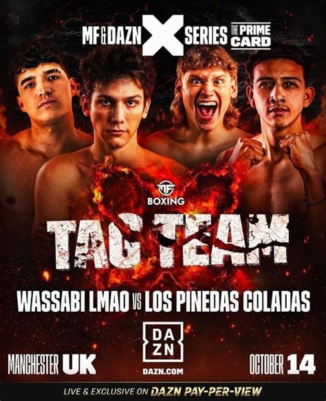 Tag Team Boxing Bdave X Luis Pineda Vs Alex Wassabi X Nichlmao October 14th Prime Card R