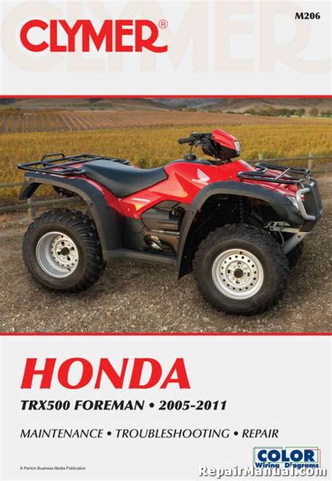 TRX500 Foreman 2005 2011 Honda ATV Service Repair Manual By Clymer