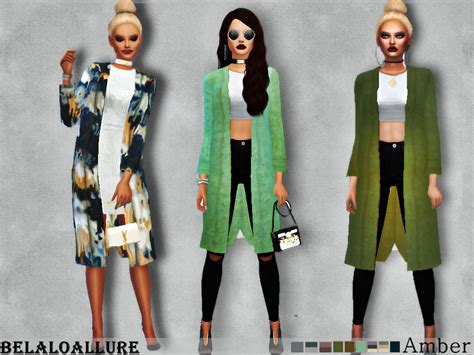 The Sims Resource Belaloallure Amber Coat Accessory