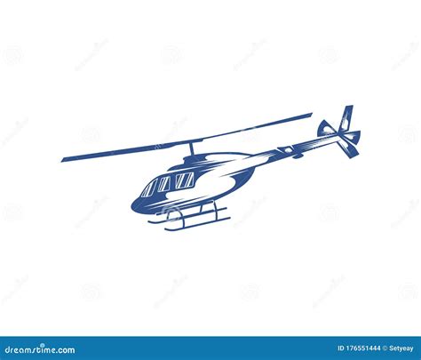 Plantilla Vectorial De Diseño De Logotipo De Helicóptero Silueta De La