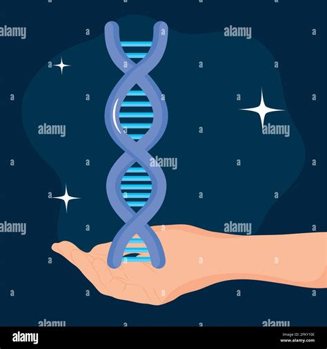 Hand Holding A Dna Strand Stock Vector Image And Art Alamy