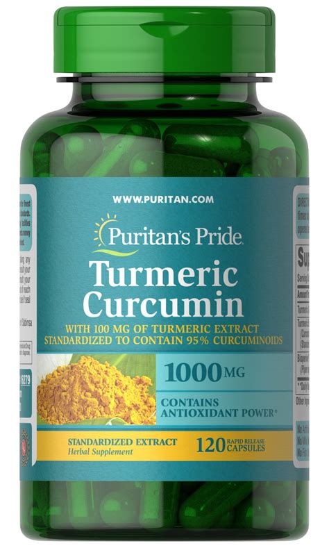 Puritan's Pride Turmeric Curcumin Rapid Release 1000mg - 120 Capsules for sale online | eBay