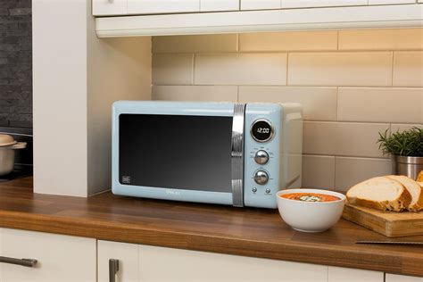 Swan Retro Duck Egg Blue Digital Microwave Oven