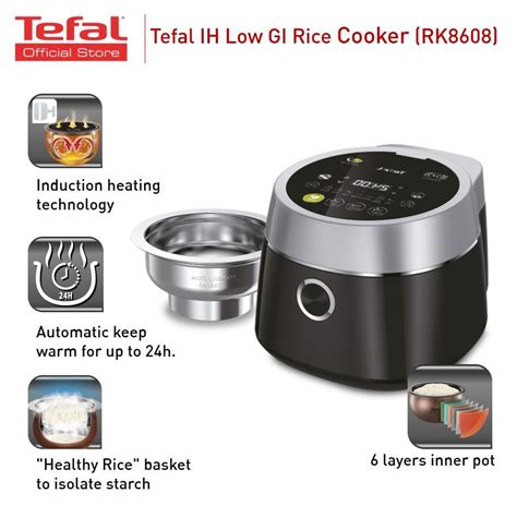 Tefal IH Low Gi Rice Cooker RK8608 Shopee Malaysia