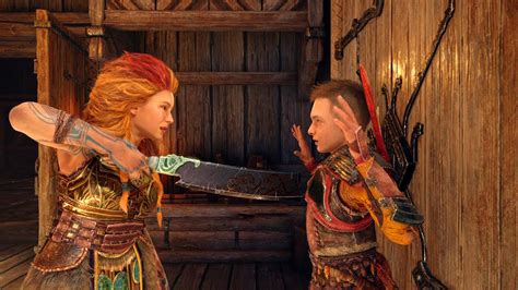 Atreus Has A Crush On Thor S Daughter Thrud All Cutscenes God Of