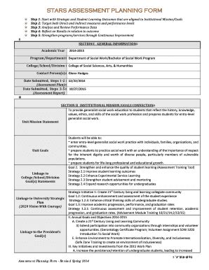 Fillable Online Famu Stars Assessment Planning Form Famu Edu Fax