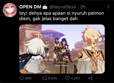 Gabung Komunitas Fanfic On Twitter Au Kalian Tim Paimon Tidak