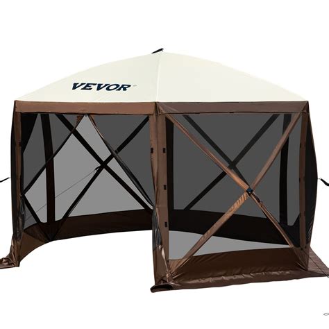 Vevor 12x12ft Camping Gazebo Screen Tent Portable Pop Up Canopy