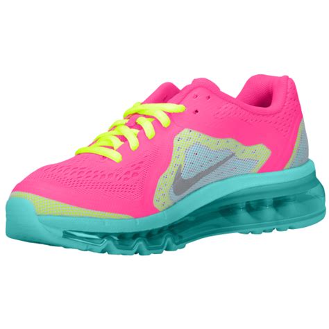 Nike Air Max 2014 - Girls' Grade School - Running - Shoes - Hyper Pink/Volt/Hyper Jade/Metallic ...