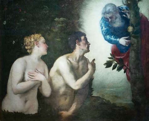 Image Of The Expulsion Of Adam And Eve From The Garden Of By Tintoretto