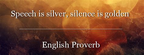 English Proverb - Speech is silver, silence is... by Leafeo on DeviantArt