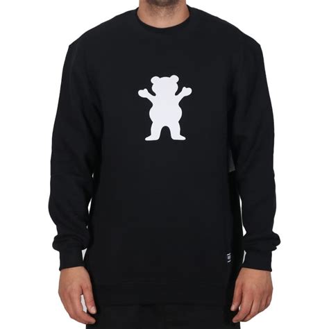 Moletom Grizzly Og Bear Crewneck Preto Rock City