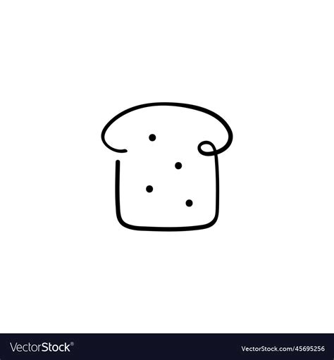 Bread line style icon design Royalty Free Vector Image