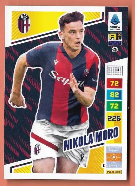 PANINI CALCIATORI ADRENALYN 2023 24 2024 CARD N 28 Nikola Moro Bologna