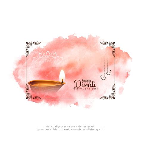 Free Vector | Happy diwali festival celebration frame background design