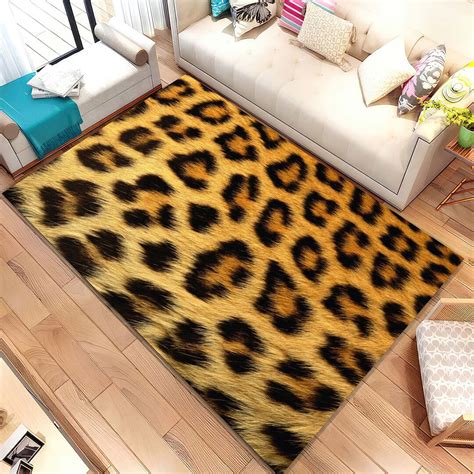 Leopard Patterned Bedroom Carpet, Leopard Feminist Rug, Animal Decor ...