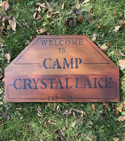 I Just Finished This Wood Burned Camp Crystal Lake Sign R Woodworking