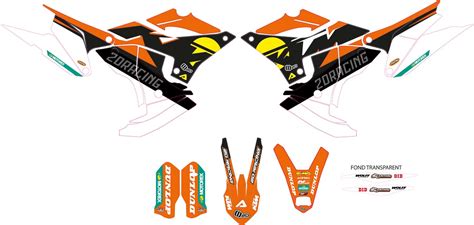 Kit D Co Motocross Ktm Rally Dr Black Orange D