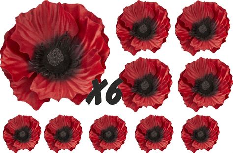 Dark Poppies Flower Decals Car Stickers Graphics Nursery Wall Window Decorations Art 10 Pack 60