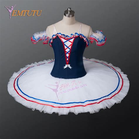 Adult Flames Of Paris Professional Ballet Tutus Navy Blue White Women