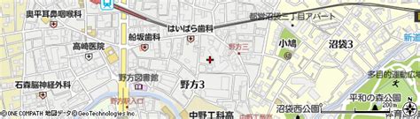 東京都中野区野方3丁目14 10の地図 住所一覧検索｜地図マピオン