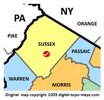 Sussex County Nj Map With Towns