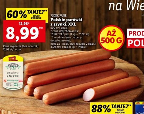 Promocja Pikok Pure Polskie Par Wki Z Szynki Xxl G Lidl