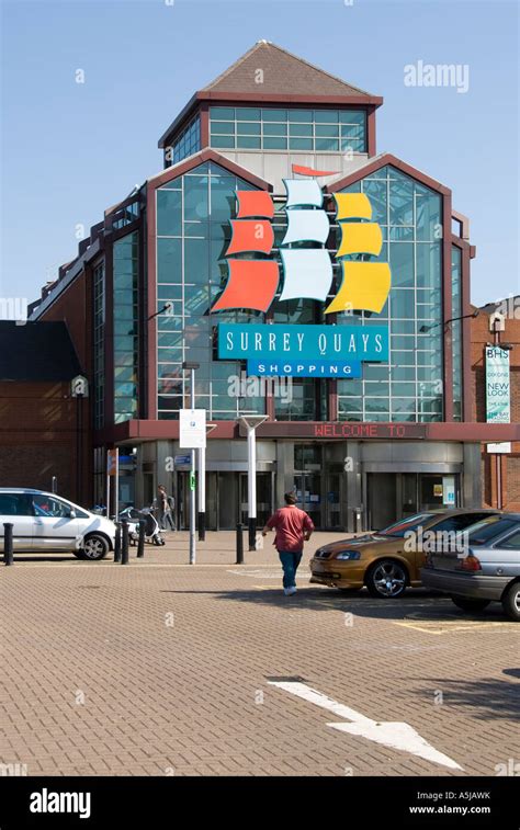 Surrey Quays shopping centre entrance Stock Photo, Royalty Free Image ...