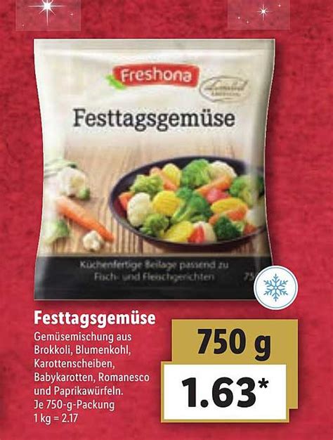 Freshona Festtagsgemüse Angebot bei Lidl 1Prospekte de