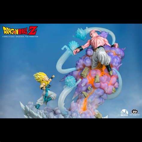 With Led Polystone Resin Figure Gotenks Ssj Vs Majin Buu Dragon